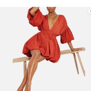 Akira Dixie Balloon Sleeve Mini Dress M